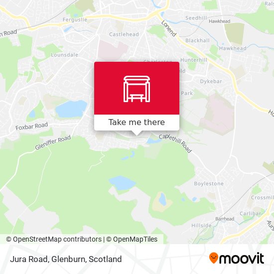Jura Road, Glenburn map