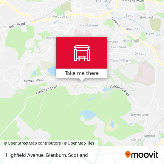 Highfield Avenue, Glenburn map