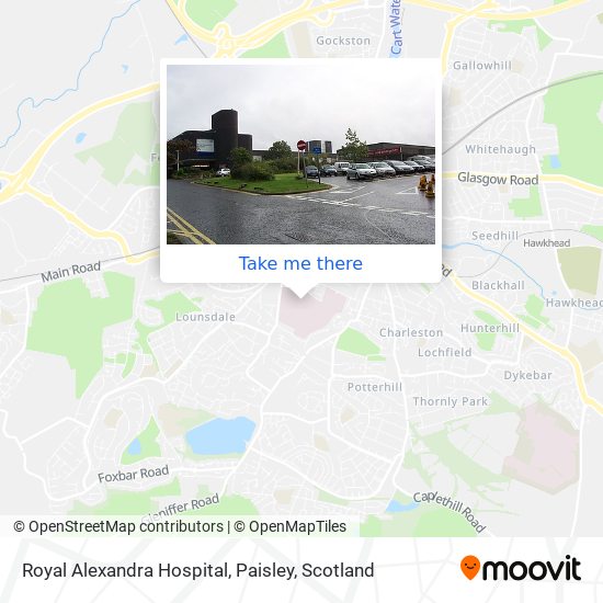 Royal Alexandra Hospital, Paisley map