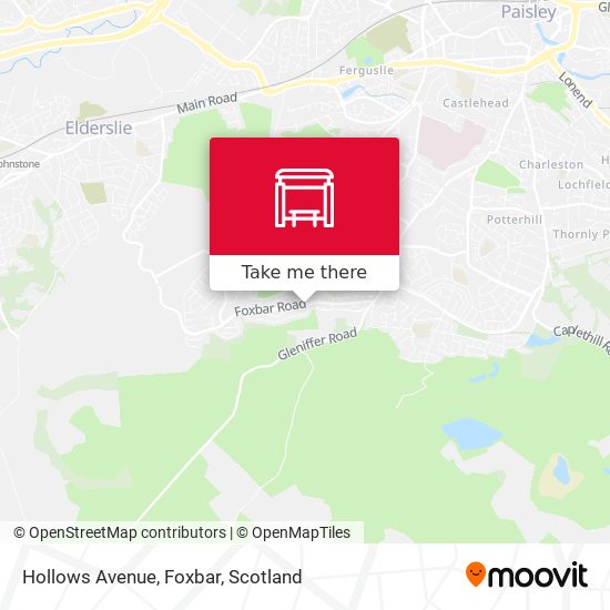 Hollows Avenue, Foxbar map