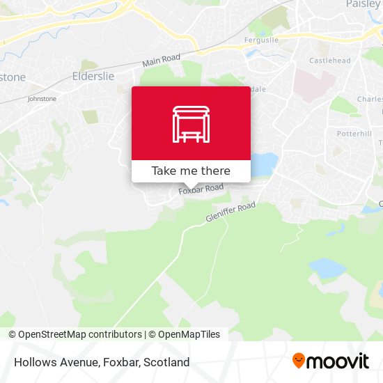 Hollows Avenue, Foxbar map