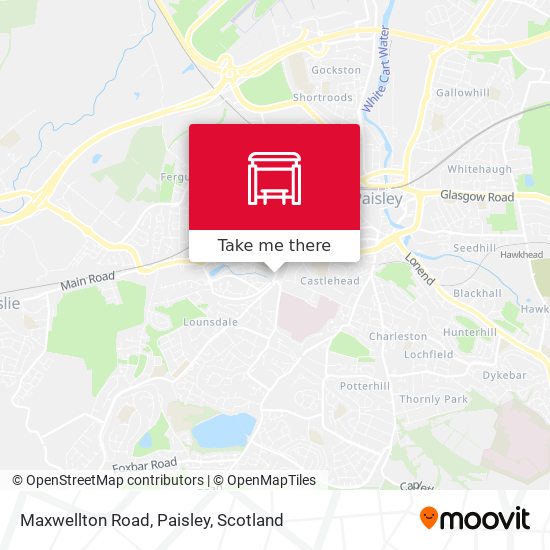 Maxwellton Road, Paisley map