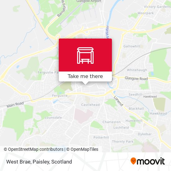 West Brae, Paisley map
