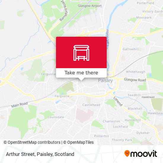 Arthur Street, Paisley map