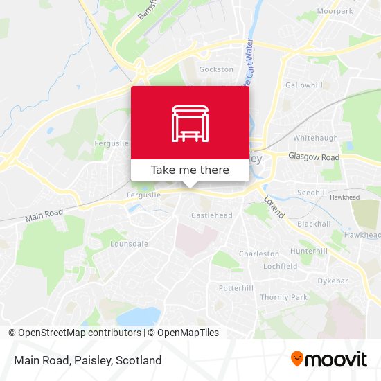 Main Road, Paisley map