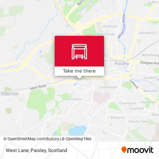 West Lane, Paisley map