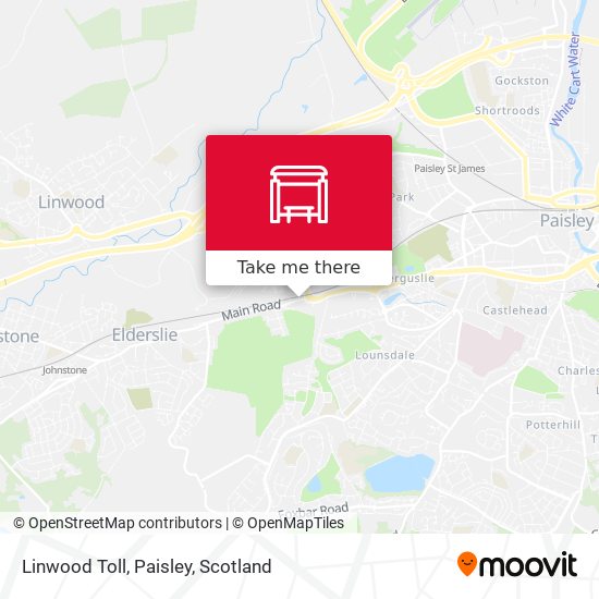 Linwood Toll, Paisley map