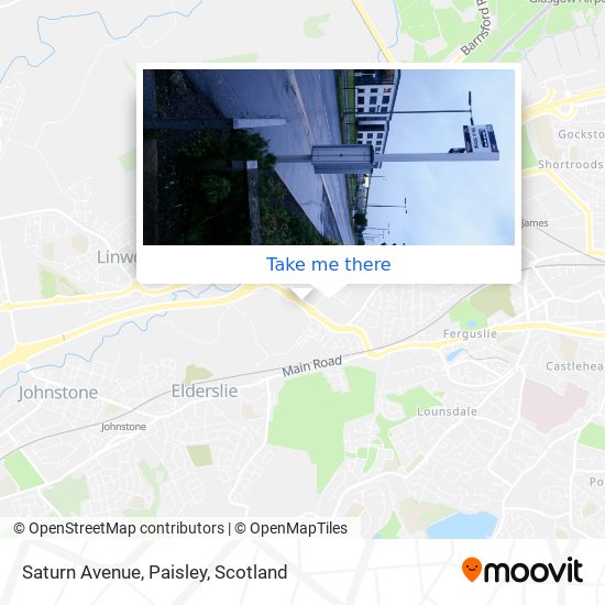 Saturn Avenue, Paisley map