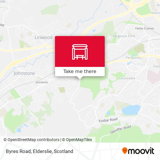 Byres Road, Elderslie map