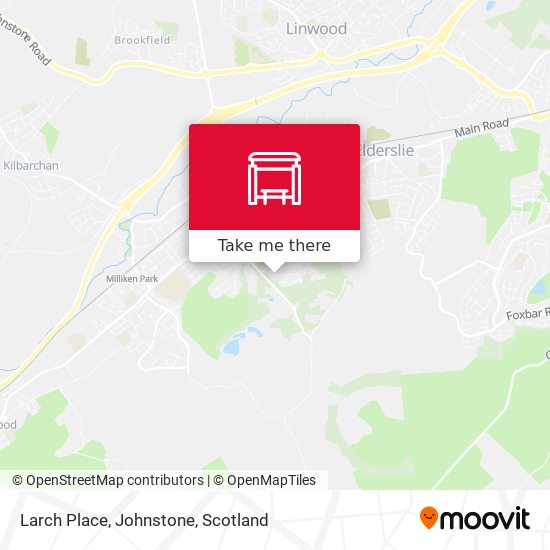 Larch Place, Johnstone map