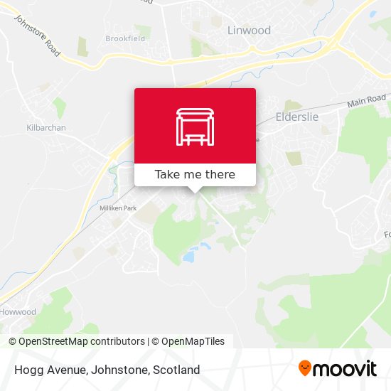 Hogg Avenue, Johnstone map