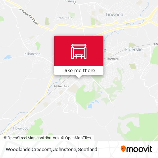 Woodlands Crescent, Johnstone map