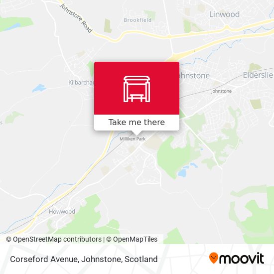 Corseford Avenue, Johnstone map