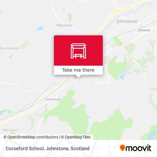 Corseford School, Johnstone map