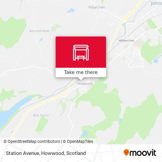 Station Avenue, Howwood map