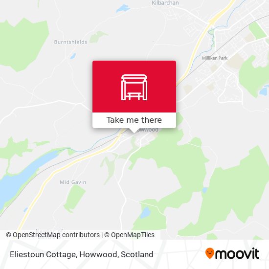 Eliestoun Cottage, Howwood map
