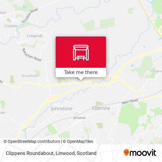 Clippens Roundabout, Linwood map