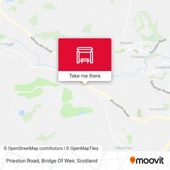 Prieston Road, Bridge Of Weir map