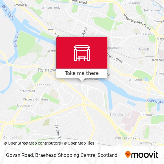 Govan Road, Braehead Shopping Centre map