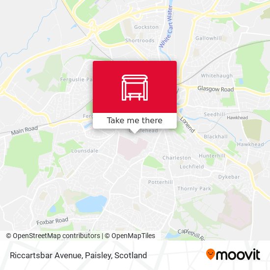 Riccartsbar Avenue, Paisley map