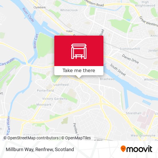 Millburn Way, Renfrew map