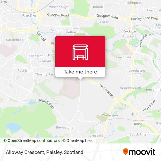 Alloway Crescent, Paisley map