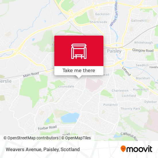 Weavers Avenue, Paisley map