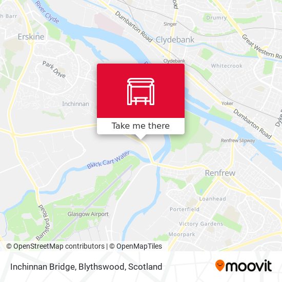 Inchinnan Bridge, Blythswood map