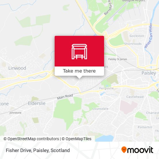 Fisher Drive, Paisley map