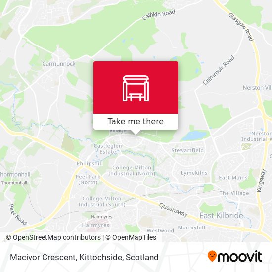 Macivor Crescent, Kittochside map