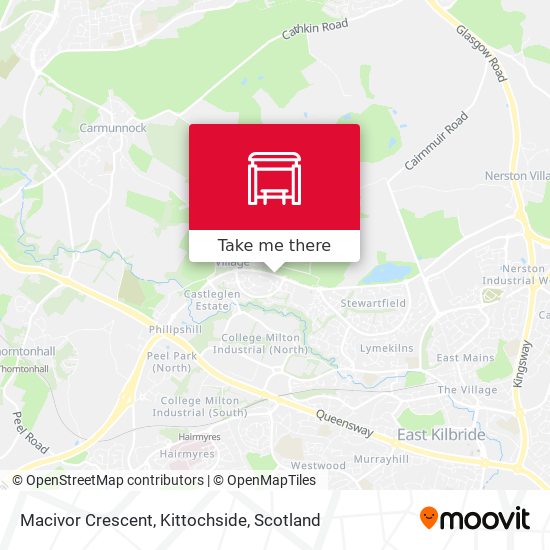 Macivor Crescent, Kittochside map