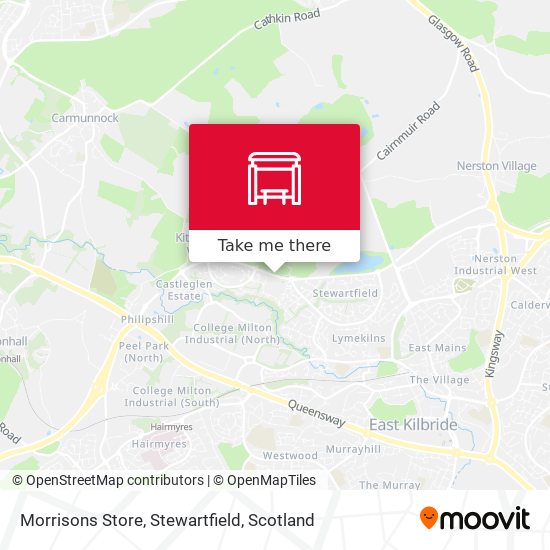 Morrisons Store, Stewartfield map