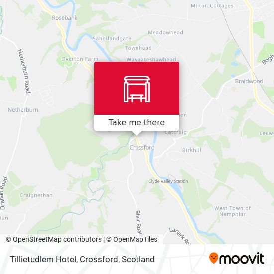 Tillietudlem Hotel, Crossford map