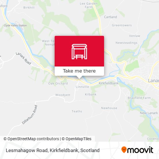 Lesmahagow Road, Kirkfieldbank map