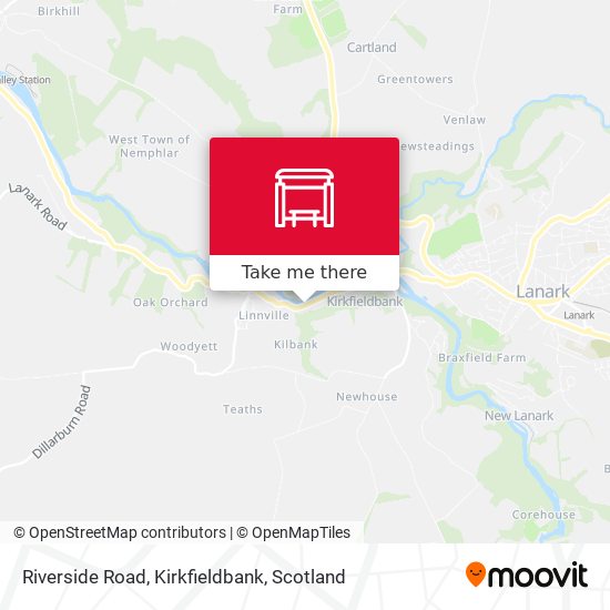 Riverside Road, Kirkfieldbank map