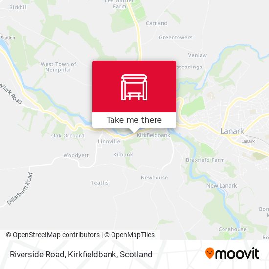 Riverside Road, Kirkfieldbank map