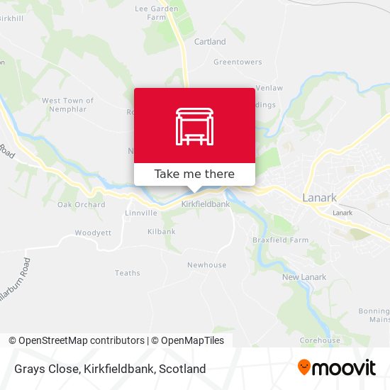 Grays Close, Kirkfieldbank map