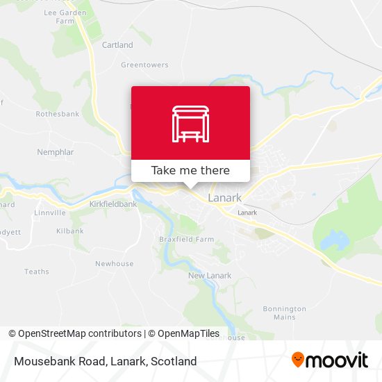 Mousebank Road, Lanark map