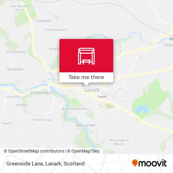 Greenside Lane, Lanark map