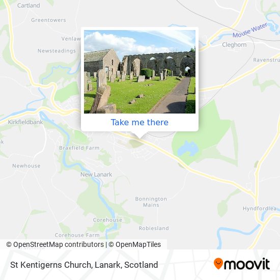 St Kentigerns Church, Lanark map