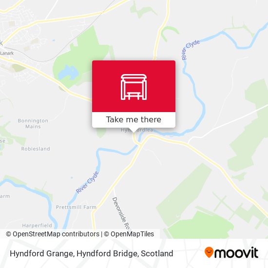 Hyndford Grange, Hyndford Bridge map