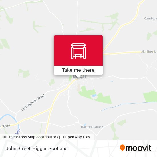 John Street, Biggar map