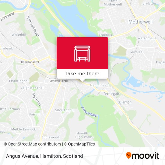 Angus Avenue, Hamilton map