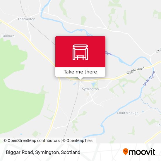 Biggar Road, Symington map