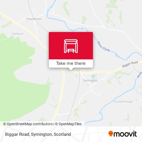 Biggar Road, Symington map