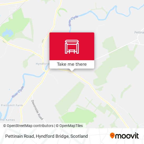 Pettinain Road, Hyndford Bridge map