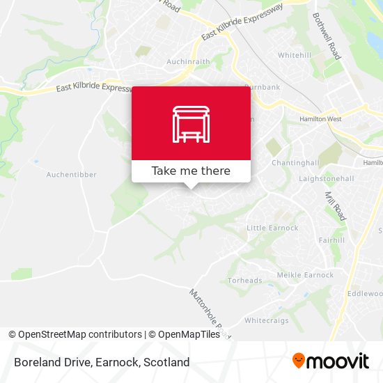 Boreland Drive, Earnock map