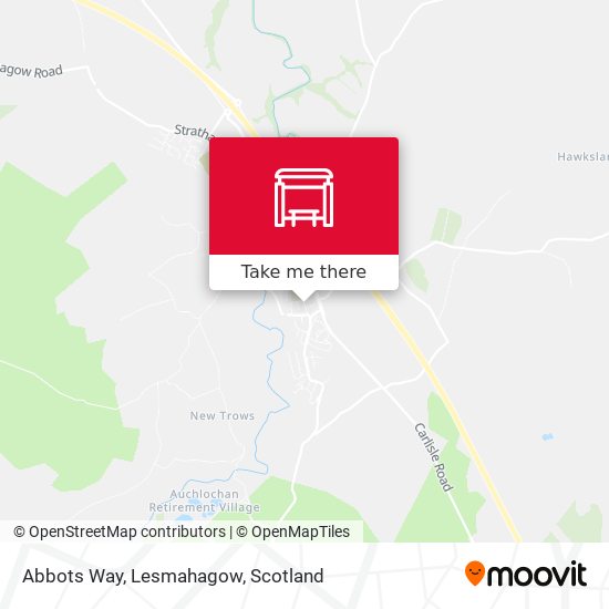 Abbots Way, Lesmahagow map