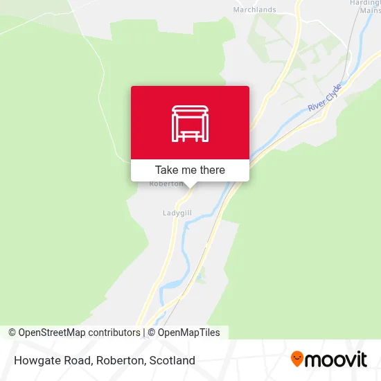 Howgate Road, Roberton map