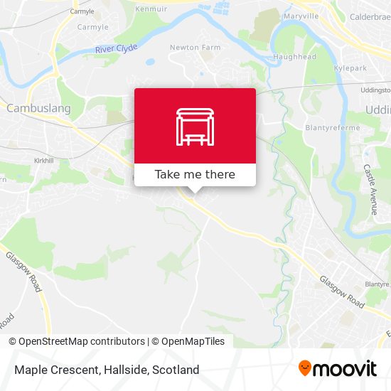 Maple Crescent, Hallside map